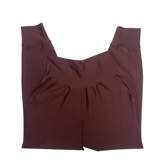 Old Navy Active Powersoft Leggings Joggers Size Small Maroon - Picture 4 of 13